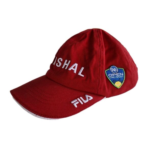 US Open Series Fila W&S Open Cincinnati Marshal Hat Vintage Red Adjustable - Picture 1 of 8